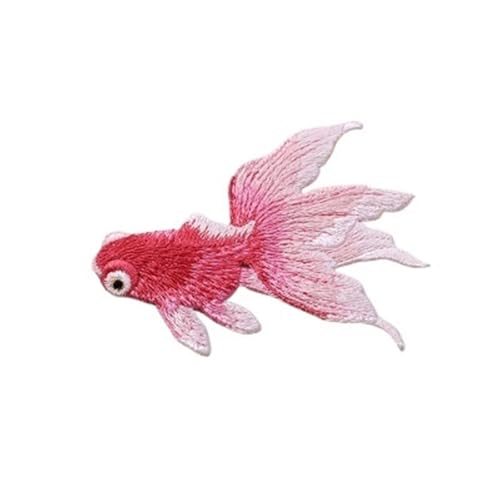 YXADGML Bestickte Aufnäher 2 Stück Fisch-Nähaufkleber for Kleidung, Applikationen, DIY-Zubehör, bestickte Aufnäher for Kleidung(Pink Right Side) von YXADGML