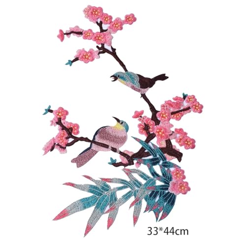 YXADGML Bestickte Aufnäher 2PCS große Phoenix Patches for Kleidung Applikation Nähen auf Stickerei Patch Aufkleber Pfau Stoff Abzeichen Kleidung Zubehör(Style 5) von YXADGML