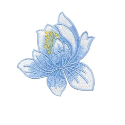 YXADGML Bestickte Aufnäher 3PCS Vintage Exquisite Gestickte Lotus Tuch Patch Cheongsam Dekorative Blumen Zubehör DIY Eisen Auf Patches for Kleidung(Flower Patch03) von YXADGML