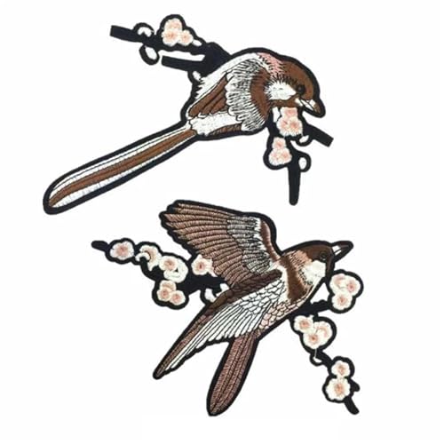 YXADGML Bestickte Aufnäher Gestickte Aufnäher mit Vogelmotiv, for Aufbügeln, Nähen, for Kleidung, Applikation, Stickerei, Heimwerkerbedarf, Basteln, Aufkleber, 2 Paar YXADGML Bestickte Aufnäher Gestickte Aufnäher mit Vogelmotiv, for Aufbügeln, Nähen, for Kleidung, Applikation, Stickerei, Heimwerkerbedarf, Basteln, Aufkleber, 2 Paar von YXADGML