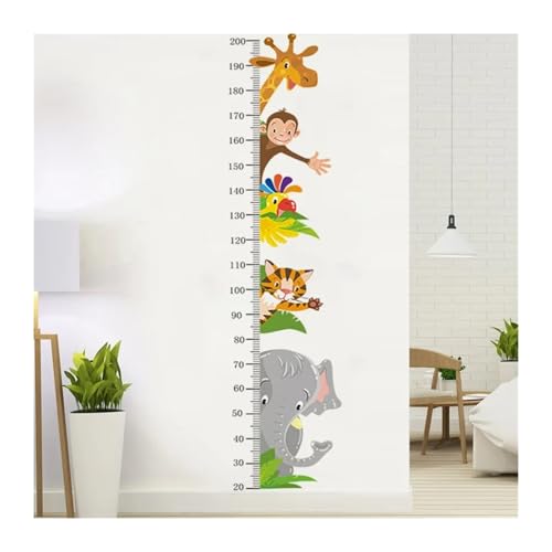 YXADGML Kinder Messlatte Tierhöhenaufkleber for Kinderzimmer, Messhöhe for Kindergartenbabys, Wanddekoration, selbstklebend(LW-C05) von YXADGML