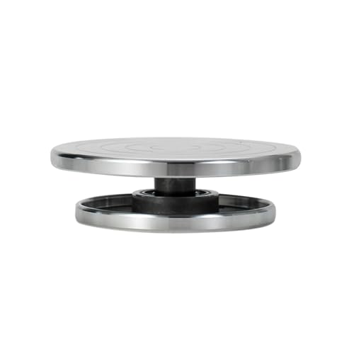 YXADGML Töpferscheibe 15 cm-30 cm doppelseitige Verwendung Aluminium-Plattenspieler for Keramik-Ton-Skulptur-Plattform Töpferscheibe Faule Drehwerkzeuge(25cm) von YXADGML