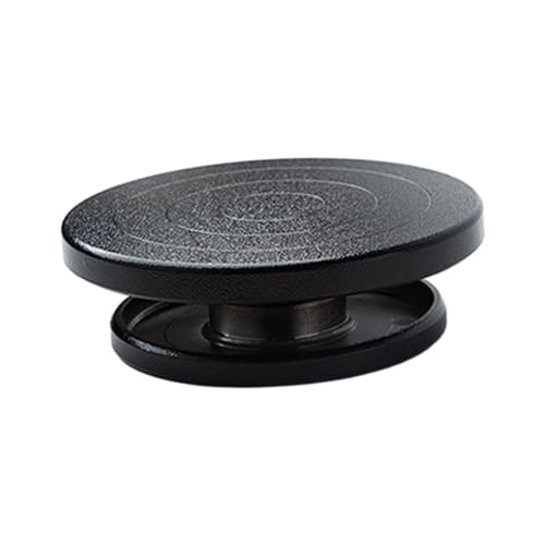 YXADGML Töpferscheibe Kantenrad for Töpferei, drehbar, manuell, robuster Kuchendrehteller for Modellkeramik, Kunst, DIY-Kunsthandwerksprojekte, Basteln von Ton(Black 15cm) von YXADGML