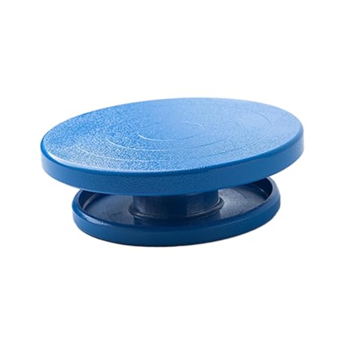 YXADGML Töpferscheibe Kantenrad for Töpferei, drehbar, manuell, robuster Kuchendrehteller for Modellkeramik, Kunst, DIY-Kunsthandwerksprojekte, Basteln von Ton(Blue 15cm) von YXADGML