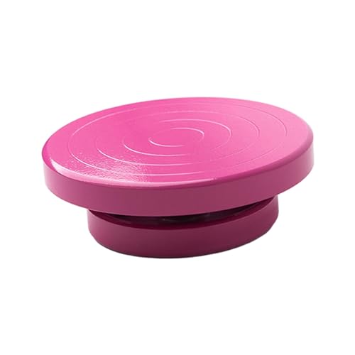 YXADGML Töpferscheibe Kantenrad for Töpferei, drehbar, manuell, robuster Kuchendrehteller for Modellkeramik, Kunst, DIY-Kunsthandwerksprojekte, Basteln von Ton(Pink 11cm) von YXADGML