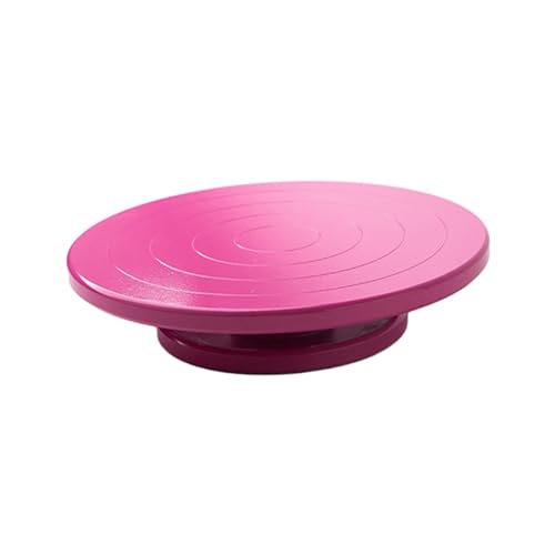 YXADGML Töpferscheibe Kantenrad for Töpferei, drehbar, manuell, robuster Kuchendrehteller for Modellkeramik, Kunst, DIY-Kunsthandwerksprojekte, Basteln von Ton(Pink 20cm) von YXADGML