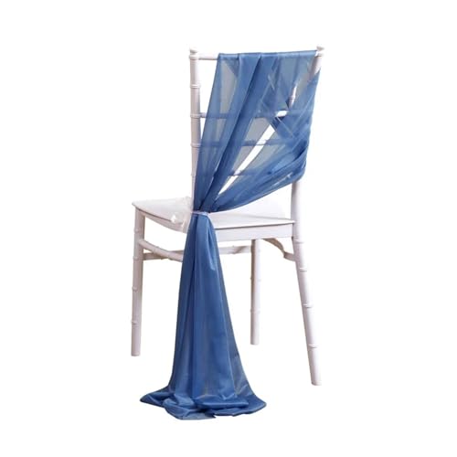 YXADGML Tuhlschleife Hochzeit 10/50PCS Chiffon Chair Sashes Wedding Chair Decoration 17x250cm Wedding Aisle Decorations Party Banquet Event(Dusty Gray,50pcs) von YXADGML