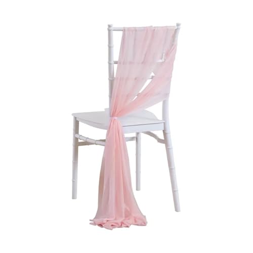 YXADGML Tuhlschleife Hochzeit 10/50PCS Chiffon Chair Sashes Wedding Chair Decoration 17x250cm Wedding Aisle Decorations Party Banquet Event(Light pink,50pcs) von YXADGML