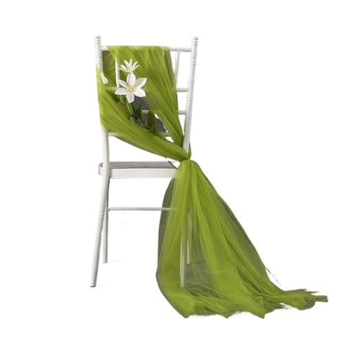 YXADGML Tuhlschleife Hochzeit Stuhlschärpen for Hochzeit, Hotel-Party-Stuhl-Streamer, Hochzeitsbogen-Drapierungsstoff, Stuhl-Dekor-Schärpen, 10 Stück(Green) von YXADGML
