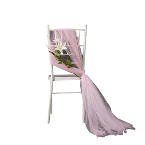 YXADGML Tuhlschleife Hochzeit Stuhlschärpen for Hochzeit, Hotel-Party-Stuhl-Streamer, Hochzeitsbogen-Drapierungsstoff, Stuhl-Dekor-Schärpen, 10 Stück(Pink) von YXADGML