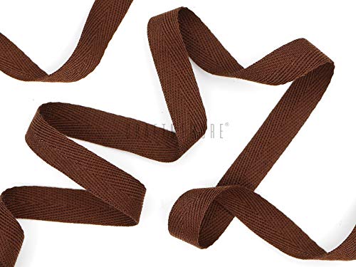 1,27 cm Köperband, Stoffbänder, Gurtband, Fischgrätenmuster, Köperband, Schrägband für Kleidung, Nähen, Spitze, 36 Meter (MP50, Gelb) von YXBZKGDCNG