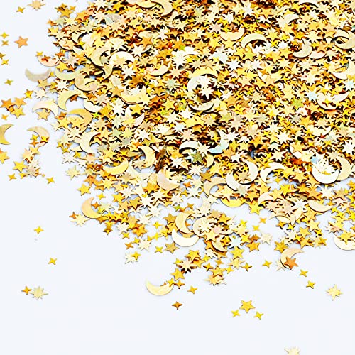 30g Stern Konfetti Silber Stern und Mond Tischkonfetti, Metallic Glitzer Folie Streuseln Konfetti, Pailletten Stern Mond Konfetti für Geburtstag Hochzeit Party Halloween Weihnachten DIY Dekoration 30g Stern Konfetti Silber Stern und Mond Tischkonfetti, Metallic Glitzer Folie Streuseln Konfetti, Pailletten Stern Mond Konfetti für Geburtstag Hochzeit Party Halloween Weihnachten DIY Dekoration von YXBZKGDCNG
