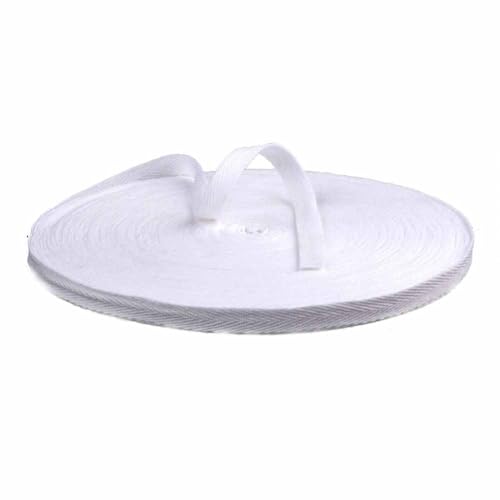 45,7 m/Rolle Baumwoll-Twillband, Fischgrätenband, natürliches Gurtband, Nahtband zum Nähen, Baumwoll-Twillband, Schrägband für DIY Nähen, Basteln, Stricken, Geschenkverpackung, Khaki von YXBZKGDCNG