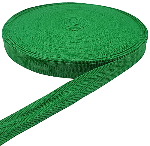 45,7 m Fischgrätenband, Baumwoll-Twill-Band zum Nähen, natürliches Gurtband, Schrägband (gelb, 1,6 cm) von YXBZKGDCNG