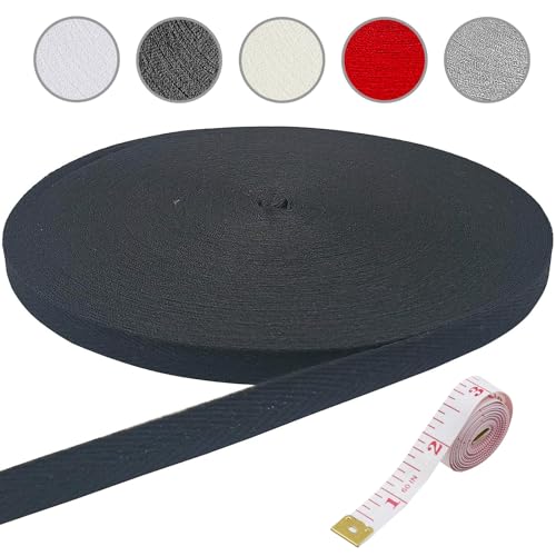 50 m Baumwoll-Twillband, Schrägband, Wimpelkette, Köperband, Fischgrätenband, Rolle für Schürzen, Nähen, Schneidern von YXBZKGDCNG