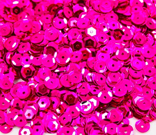 5000+ runde Schröpfpailletten zum Nähen, Konfetti, gemischte Farben, Konfetti-Besätze von (Hot Pink) von YXBZKGDCNG