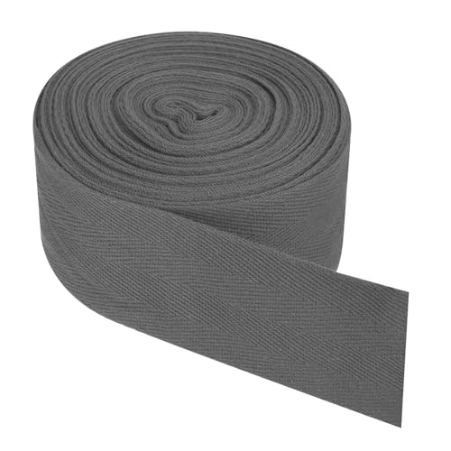Baumwoll-Twill-Klebeband, 5,1 cm, 4,5 m, Baumwollband, Schrägband, Fischgrätenmuster, Gurtband, zum Nähen, Geschenkverpacken, DIY, Dunkelgrau Baumwoll-Twill-Klebeband, 5,1 cm, 4,5 m, Baumwollband, Schrägband, Fischgrätenmuster, Gurtband, zum Nähen, Geschenkverpacken, DIY, Dunkelgrau von YXBZKGDCNG