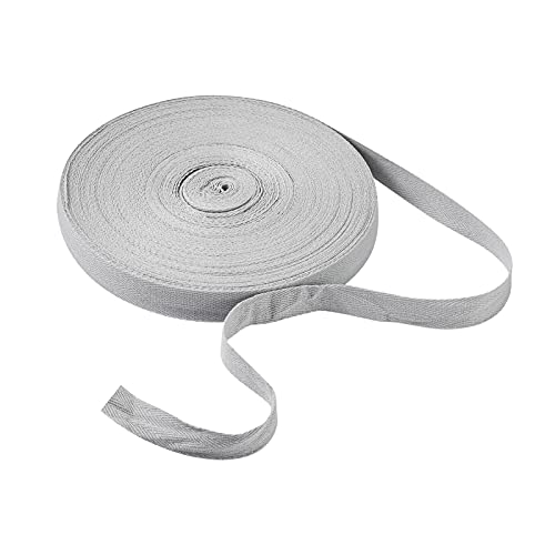 Baumwoll-Twill-Klebeband, weiches Schrägband, 0,9 cm, Fischgrätenmuster, Wimpelkette für Heimwerker, Schwarz, 45,7 m von YXBZKGDCNG