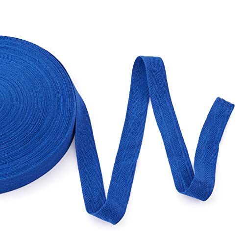 Baumwoll-Twill-Klebeband, weiches Schrägband, 0,9 cm, Fischgrätenmuster, Wimpelkette für Heimwerker, Schwarz, 45,7 m von YXBZKGDCNG