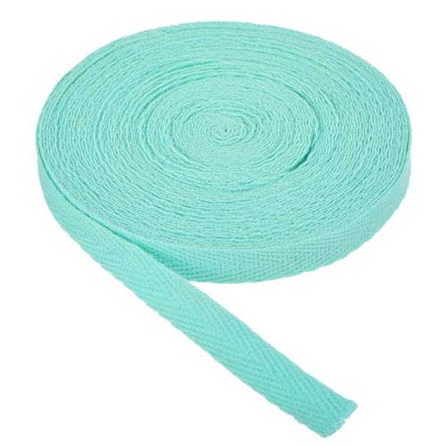 Baumwoll-Twillband, 10 mm, 9 m, Baumwollband, Schrägband, Fischgrätenmuster, Gurtband, zum Nähen, Geschenkverpacken, DIY, Hellgrau, 9 m von YXBZKGDCNG