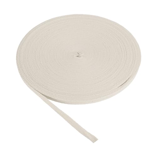 Baumwoll-Twillband, 10 mm, 9 m, Baumwollband, Schrägband, Fischgrätenmuster, Gurtband, zum Nähen, Geschenkverpacken, DIY, Hellgrau, 9 m von YXBZKGDCNG