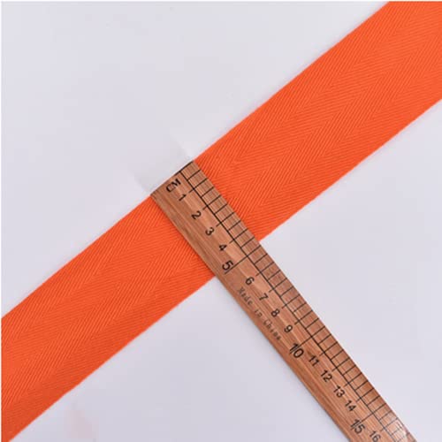 Baumwoll-Twillband, 50 mm, Wimpelkette, Fischgrätenband, Schrägband zum Nähen, 20 Farben, 5,1 cm breit (5 m, Rosa) von YXBZKGDCNG