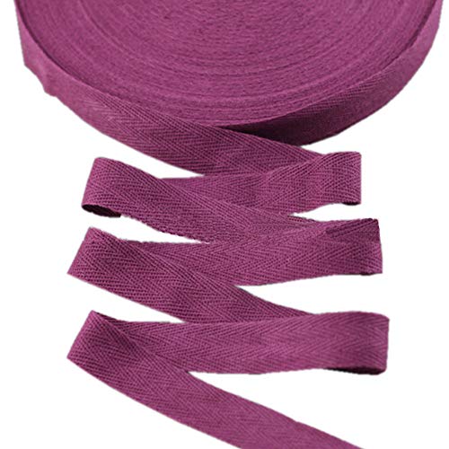 Baumwollband mit Fischgrätenmuster, 45 m, Stoffband für Schrägband, Geschenkverpackung, Verzierung, Breite 20 mm (rot) von YXBZKGDCNG