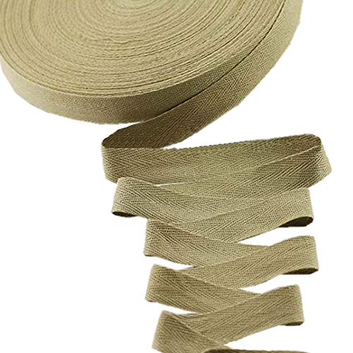 Baumwollband mit Fischgrätenmuster, 45 m, Stoffband für Schrägband, Geschenkverpackung, Verzierung, Breite 20 mm (rot) von YXBZKGDCNG