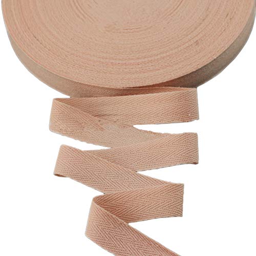 Baumwollband mit Fischgrätenmuster, 45 m, Stoffband für Schrägband, Geschenkverpackung, Verzierung, Breite 20 mm (rot) von YXBZKGDCNG