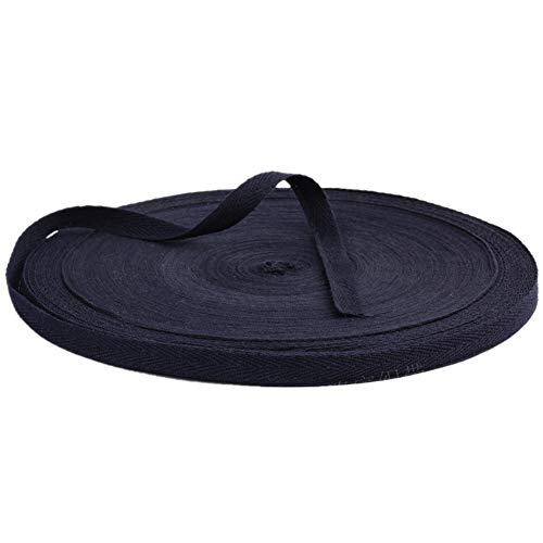 Baumwollband mit Fischgrätenmuster, 50 m, Stoffband für Schrägband, Geschenkverpackung, Verzierung, Breite 10 mm (Gelb) von YXBZKGDCNG
