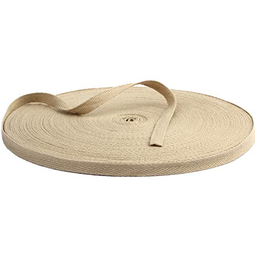 Baumwollband mit Fischgrätenmuster, 50 m, Stoffband für Schrägband, Geschenkverpackung, Verzierung, Breite 10 mm (Gelb) von YXBZKGDCNG