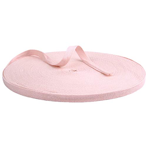 Baumwollband mit Fischgrätenmuster, 50 m, Stoffband für Schrägband, Geschenkverpackung, Verzierung, Breite 10 mm (Gelb) von YXBZKGDCNG