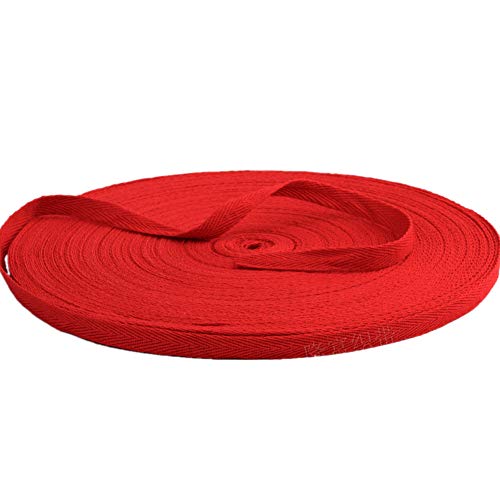 Baumwollband mit Fischgrätenmuster, 50 m, Stoffband für Schrägband, Geschenkverpackung, Verzierung, Breite 10 mm (Gelb) von YXBZKGDCNG