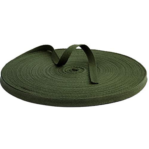 Baumwollband mit Fischgrätenmuster, 50 m, Stoffband für Schrägband, Geschenkverpackung, Verzierung, Breite 10 mm (Gelb) von YXBZKGDCNG