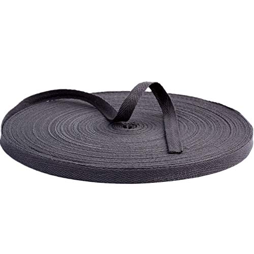 Baumwollband mit Fischgrätenmuster, 50 m, Stoffband für Schrägband, Geschenkverpackung, Verzierung, Breite 10 mm (Gelb) von YXBZKGDCNG