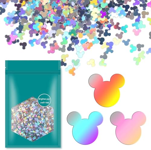 Holografisches Mickey-Maus-Konfetti-Glitzer, Micky-Maus-Form, glänzende Pailletten, Harz, glitzernd, klobige Pailletten für DIY-Form, Nagelkunst, Urlaubsdekoration, Lasersilber Holografisches Mickey-Maus-Konfetti-Glitzer, Micky-Maus-Form, glänzende Pailletten, Harz, glitzernd, klobige Pailletten für DIY-Form, Nagelkunst, Urlaubsdekoration, Lasersilber von YXBZKGDCNG
