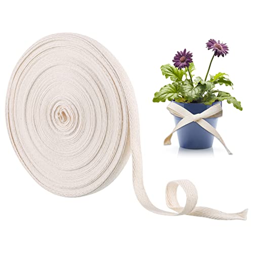 Natürliches Baumwoll-Twillband, Saumband, Fischgrätenmuster, Premium-Qualität, Wimpelband, Nähen, Köperband für Heimwerker, Nähen, Schneidern, Änderungen, Schürze (25 m, weiß) von YXBZKGDCNG