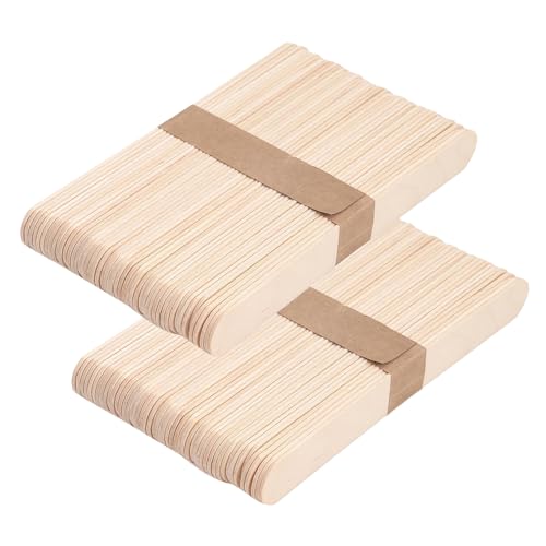 YXHZVON 100 Stück Eisstiele Holz, Eisstäbchen Holzstäbchen, Holzstäbchen zum Basteln, Eisstiele Holz Holzstäbchen, Bastelstäbchen Holz, Holzspachtel DIY Handwerk (78 x 20 mm) von YXHZVON