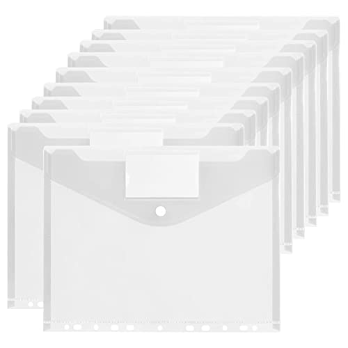 YXHZVON Dokumententasche A4, Transparent Dokumentenmappe zum Dokument Organisieren und Abheften (10 Stück) von YXHZVON