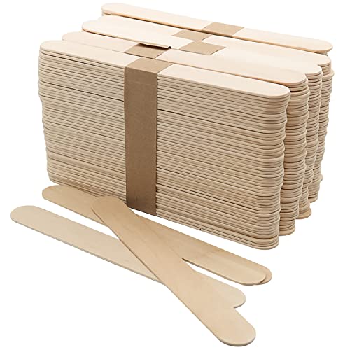 YXHZVON Eisstiele Holz, 100 Stück Holzstäbchen Holzspatel 15 x 1.8 cm Popsicle Sticks Holzstiel zum Basteln, DIY, Garten, Pflanzenbeschriftung, Birke, Grundfarbe von YXHZVON