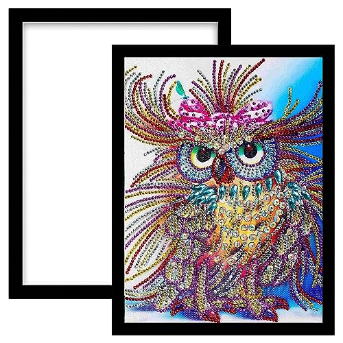 YXHZVON Kunststoff Bilderrahmen, 2 Stücke 30 x 40 cm Bilderrahmen Rahmenlos Schwarz, Selbstklebend Magnetisch Bilderrahmen für 5D Diamond Painting, Foto, Wanddekoration zu Hause von YXHZVON