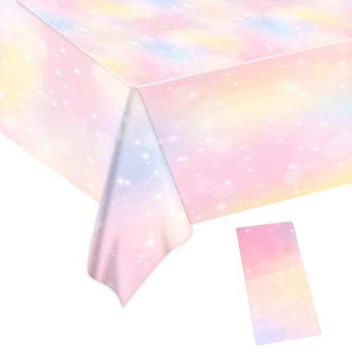 YXHZVON Party Tischdecken Rechteck Wasserdicht Bunt Tischdekoration- Perfekt für Kindergeburtstag Party Dekoration Familientreffen（274x137 cm ） von YXHZVON