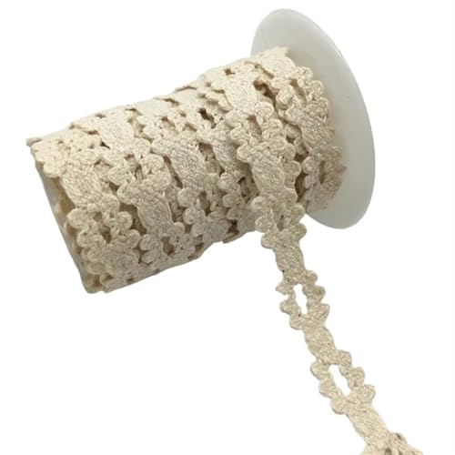 Spitzenband Vintage 10 Yards Bekleidung Nähen Stoff Elfenbein Creme Schwarz Trim Baumwolle gehäkelte Spitze Stoff Band handgemachte Accessoires(Style 05) von YXINAER