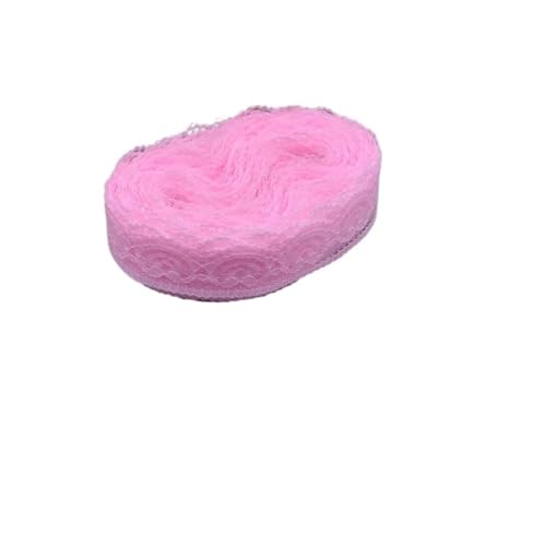 Spitzenband Vintage 10 Yards Wunderschönes Spitzenband 23MM Spitzenbesatz Stoff DIY Bestickte weiße Spitzenbesätze for Nähzubehör Dekoration(Pink) von YXINAER