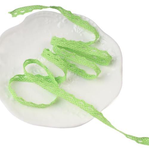 Spitzenband Vintage 10M Multi Farbige Baumwolle Spitze Trimmt Band DIY Kleidung Hometextile Rand Verschönerung Handgemachte Stoff Material(Green2) von YXINAER