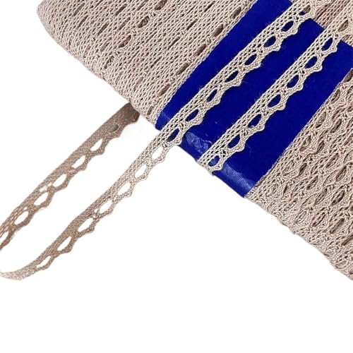 Spitzenband Vintage 10M Multi Farbige Baumwolle Spitze Trimmt Band DIY Kleidung Hometextile Rand Verschönerung Handgemachte Stoff Material(Light Pink-01) von YXINAER