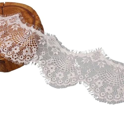 Spitzenband Vintage 3 Yards DIY Spitzenstoff 9,5 cm Gurtband besticktes Band for Frauen DIY Stoff Vorhang Home Decor Zubehör(Light pink) von YXINAER