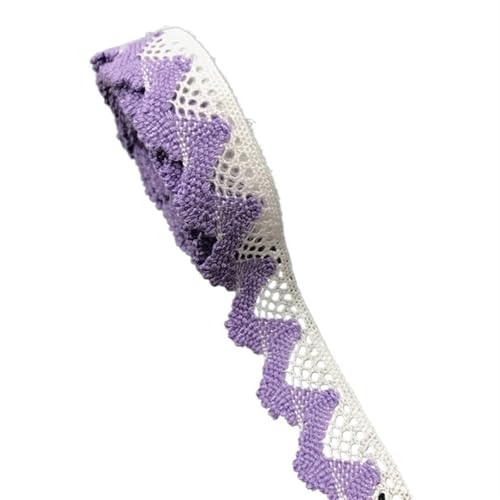 Spitzenband Vintage 30 Yard Baumwollband Bekleidung Nähen Stoffbesatz Baumwolle gehäkelte Spitze Stoffband handgefertigte Accessoires(Purple) von YXINAER
