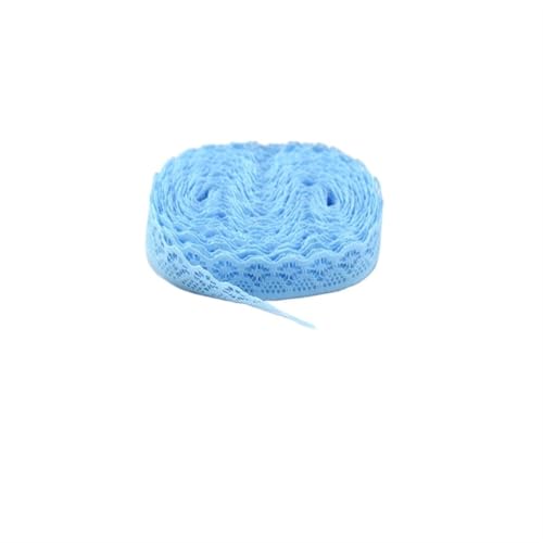 Spitzenband Vintage 30 Yard Spitzenbesatzband Spitzenstoff Weiße Baumwollspitze for DIY Nähen Stickerei Home Kleidung Zubehör(Sky blue) von YXINAER