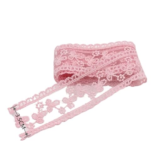 Spitzenband Vintage 30 Yard Stickerei Spitze Trimmt Exquisite Nähen Band Gurtband DIY Verzierungen for Hochzeit Party Kleid Zubehör(Pink) von YXINAER